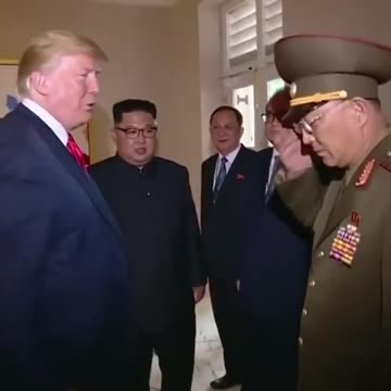 NK General salutes President Trump.