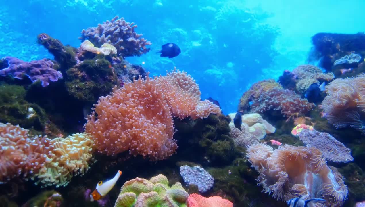 Underwater Fish video with Music Natural Refreshing Coral Reef Relax