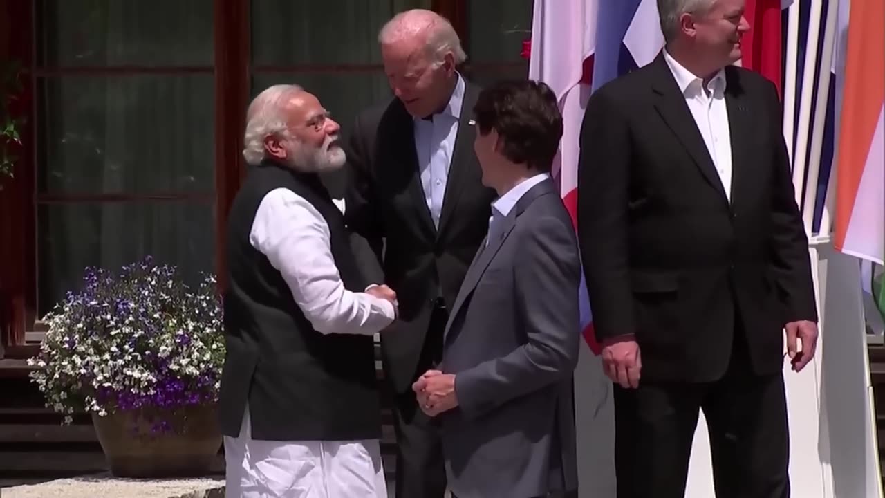 PM Modi with US President Joe Biden and PM Trudeau of Canada at the G7 Summit in Germany