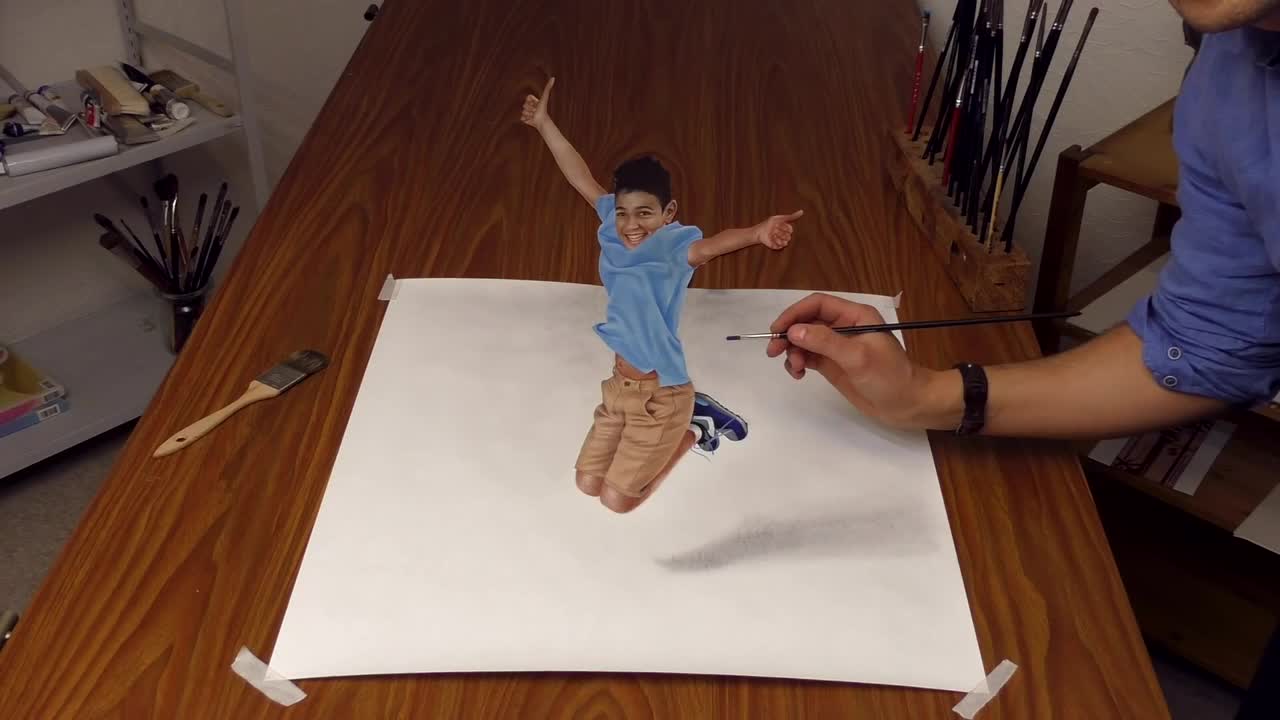 Amazing 3D trick art drawing will blow your mind!