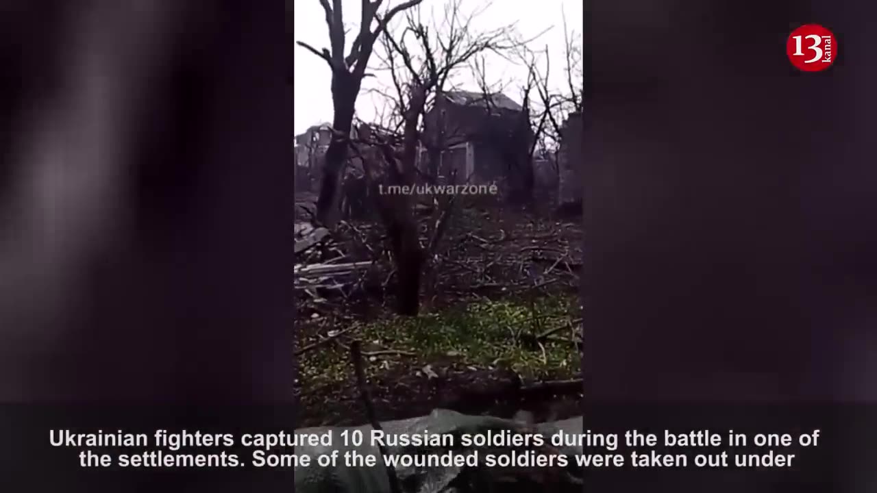 Ukrainian fighters captured 10 Russians during a counteroffensive in Bakhmut