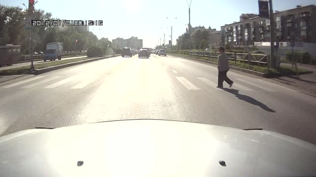 Motorcycle Hits Pedestrian