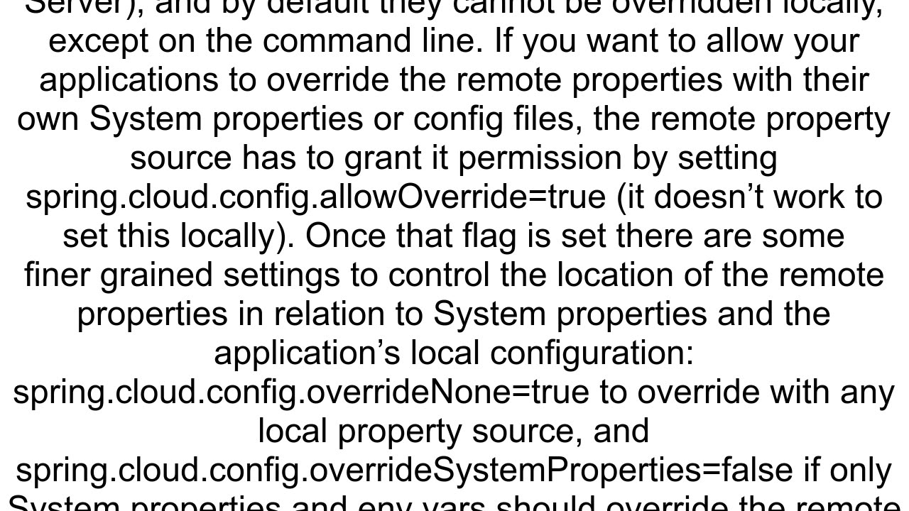 How spring cloud config use local property override remote property