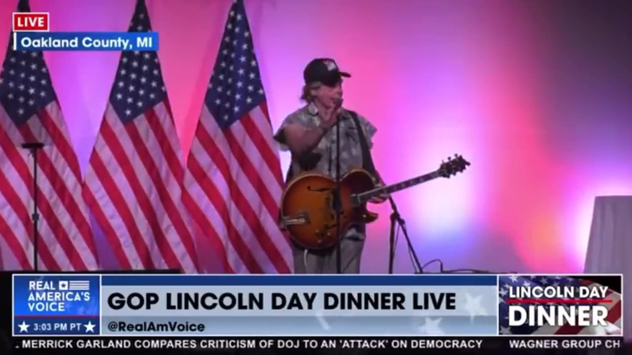 TED NUGENT GOING OFF AT THE TRUMP SPEECH