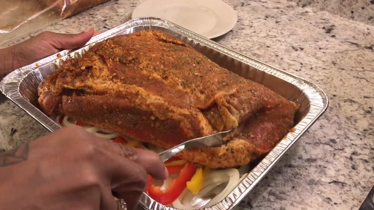 Making pork loin roast in the oven!