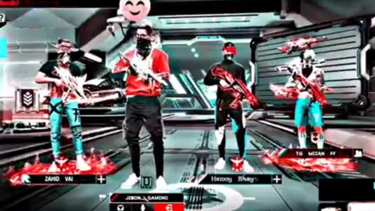 Funny time in free fire loby.