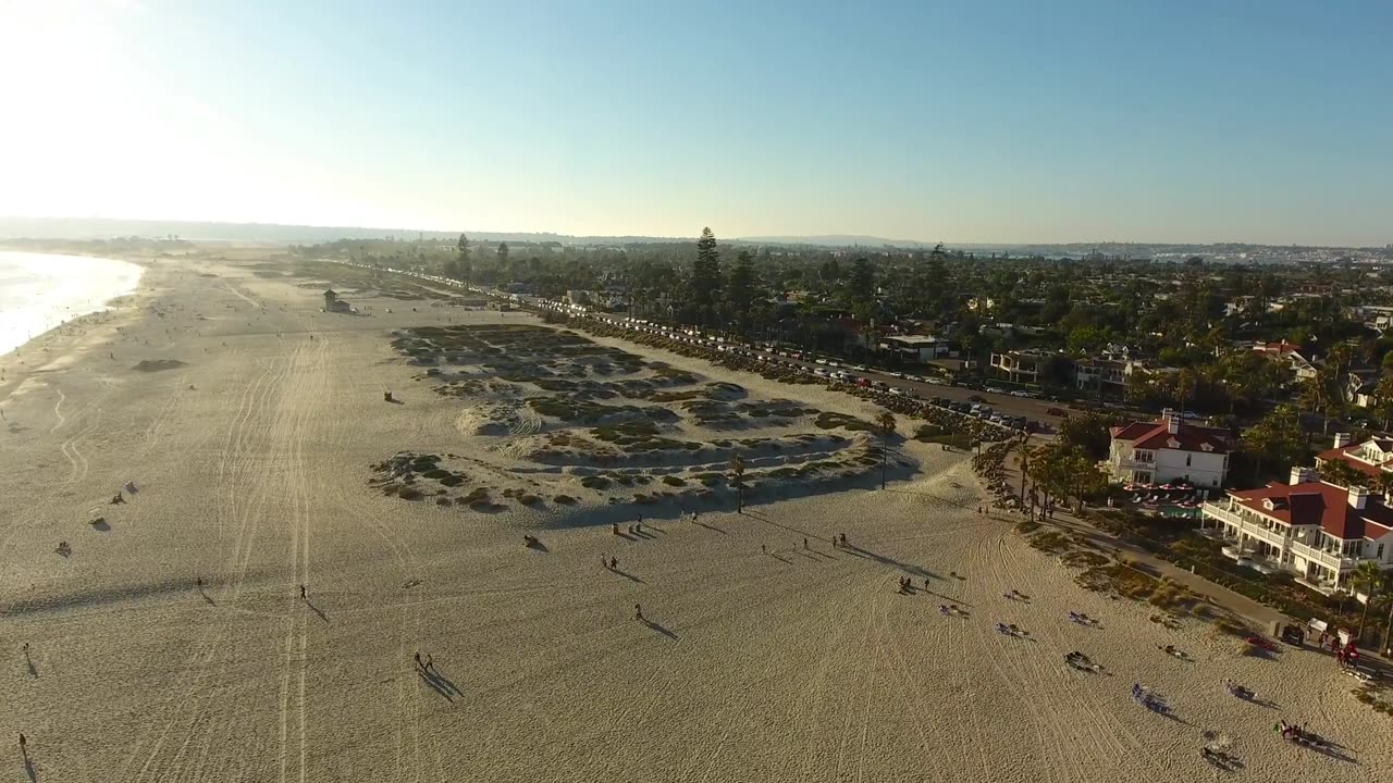 Beach drone shot