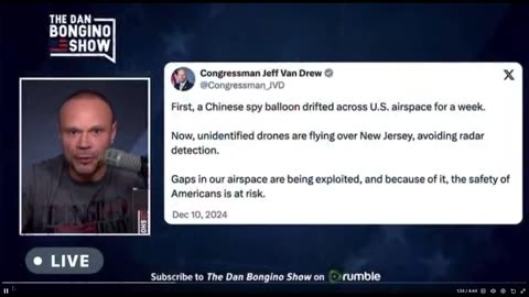 Dan Bongino takes on the supposed Iranian drones in New Jersey