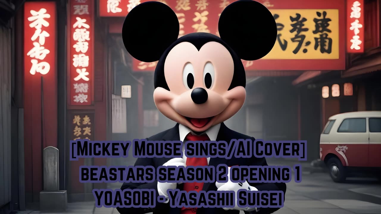 [Mickey Mouse sings/AI Cover] BEASTARS Season 2 Opening 1 YOASOBI -Kaibutsu