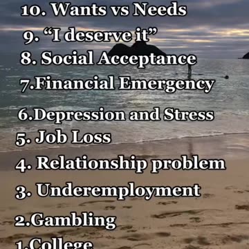 10 top reasons people go into debt