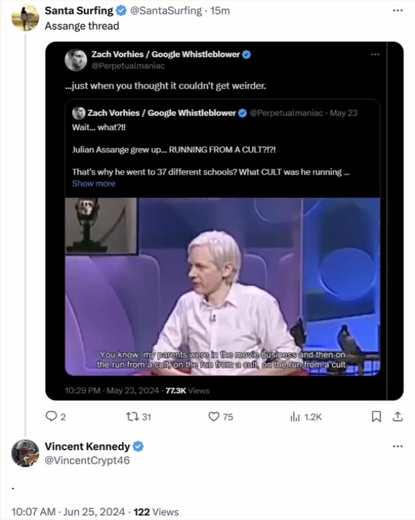 Well this is a new one | 👀 (On the run from the occult)-Assange