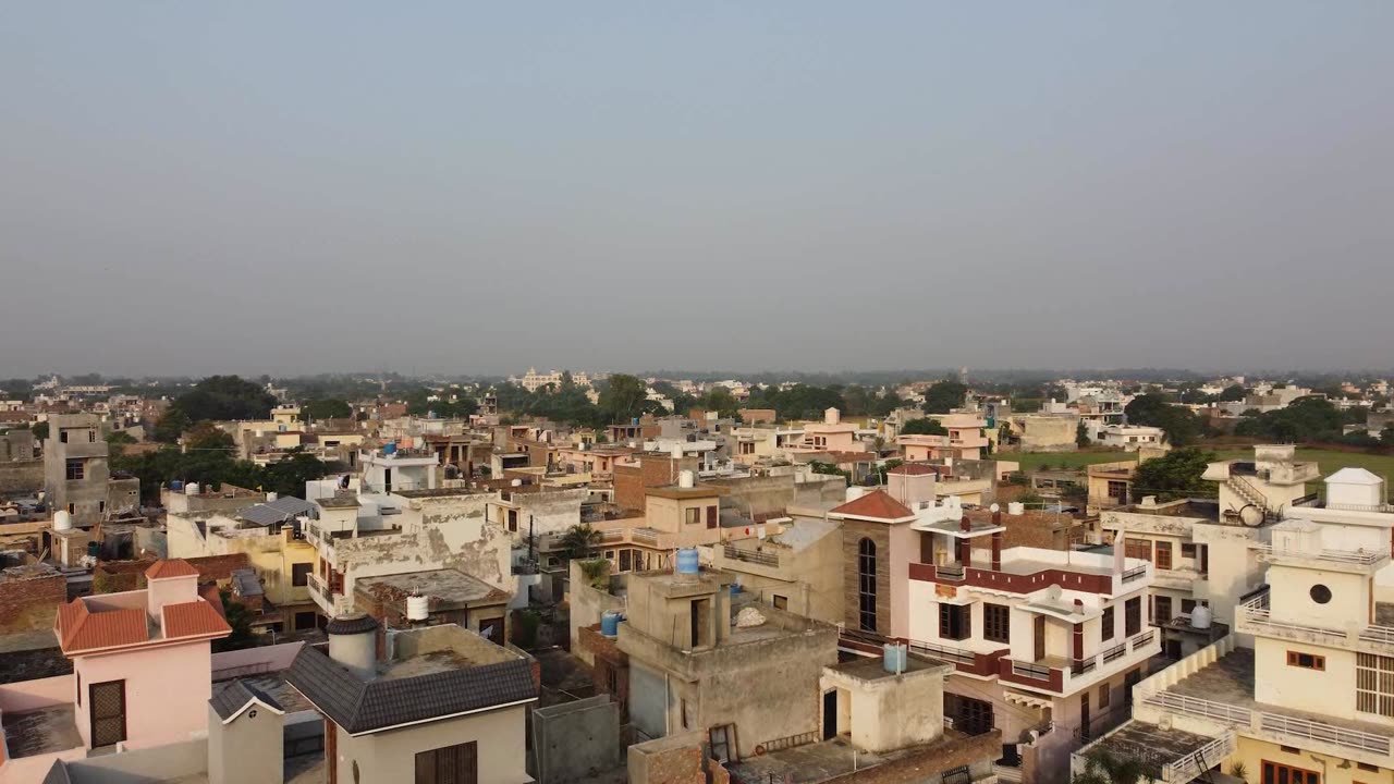 Drone Footage OF Village Threeke Ludhiana Punjab