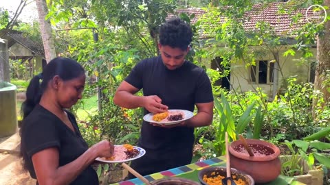 ගමේ රසයට බිලිං අච්චාරු එක්ක බත් _ Sri Lankan sour bilimbi pickle _ Wild Cookbook