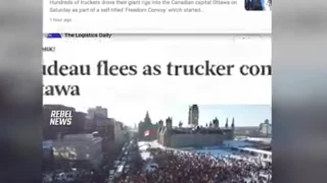 Trudeau & media say Truckers Freedom Rally is a 'fringe minority' - compilation