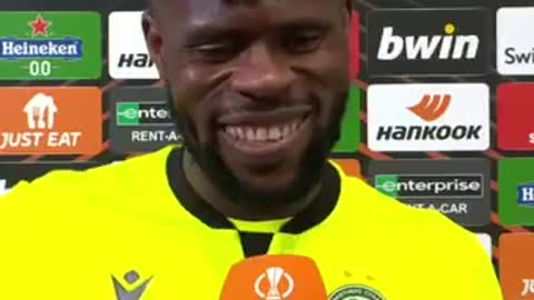 Nigerian international Francis Uzoho react after brilliant performance against Manchester United