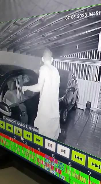 Ladrão agindo em casa.