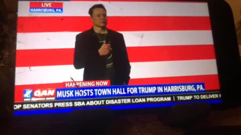 🦅 OANN Elon Musk concludes questions in Harrisburg PA Saturday 10:05 pm