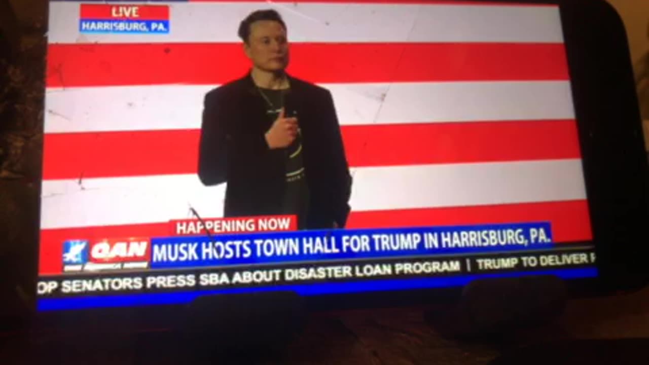 🦅 OANN Elon Musk concludes questions in Harrisburg PA Saturday 10:05 pm