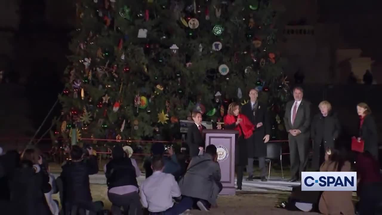 Accusations Fly Of Pelosi Being 'Lit' Up Like Christmas At DC Tree Lighting Ceremony