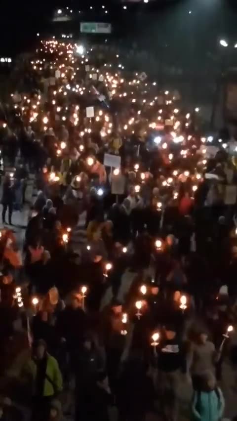 Austrians hit the streets on Saturday night, February 19, against covid tyranny