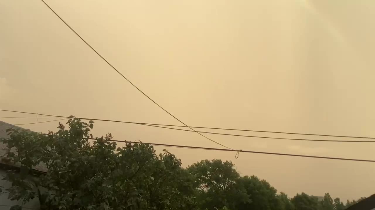 Rainbow and thunder