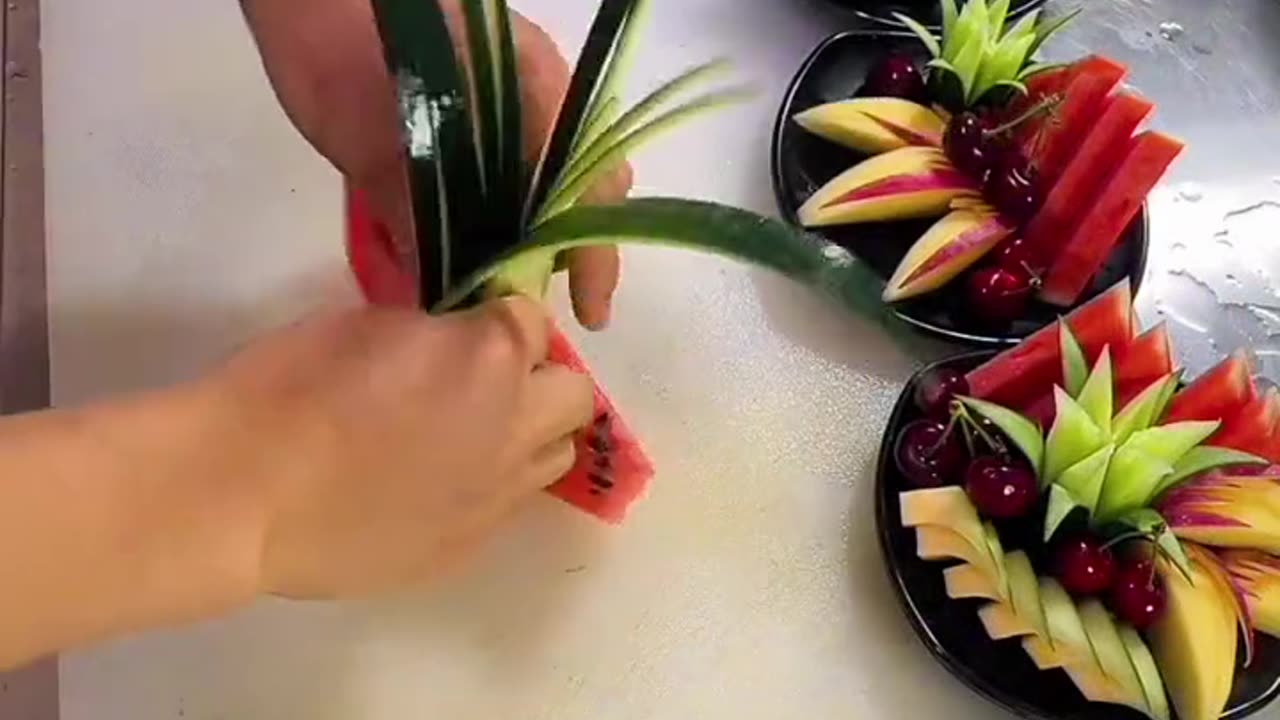 Fruit cutting video