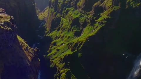 The spectacular Mulaglijufur canyon located on the south coast of Iceland.