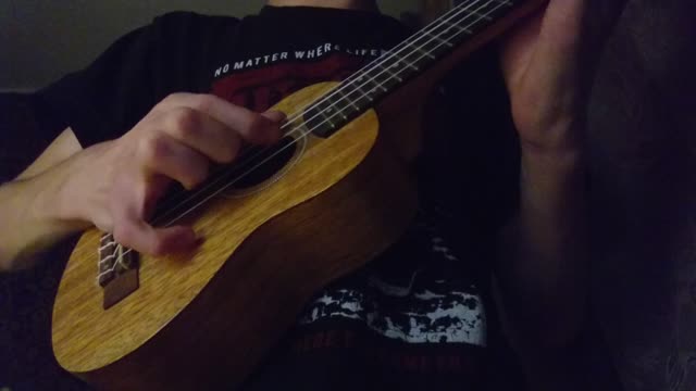 I play the famous Russian melody on the ukulele