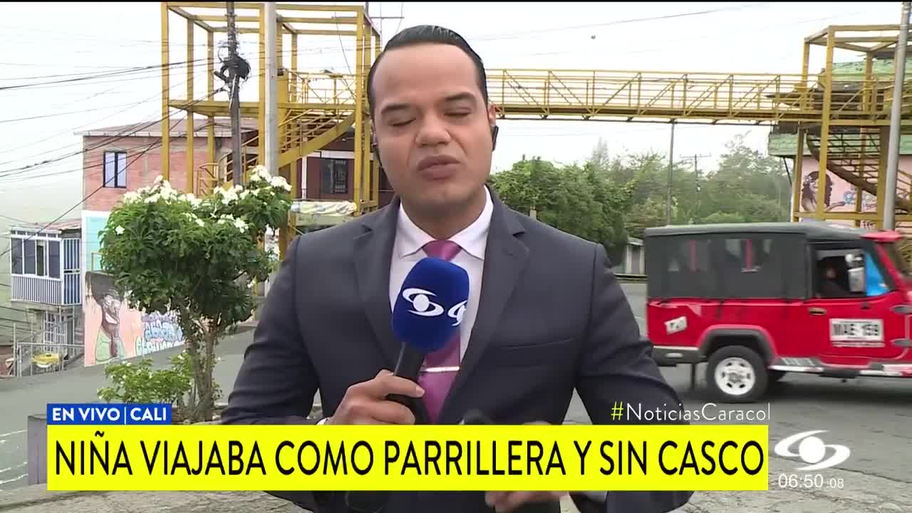 Niña de cuatro años que llevaban en moto y sin casco murió tras accidente en Cali