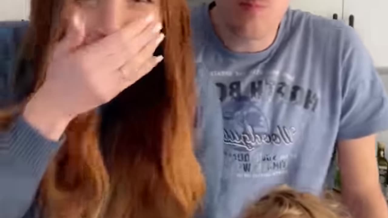 Family Tries Not to Laugh at Face Filters