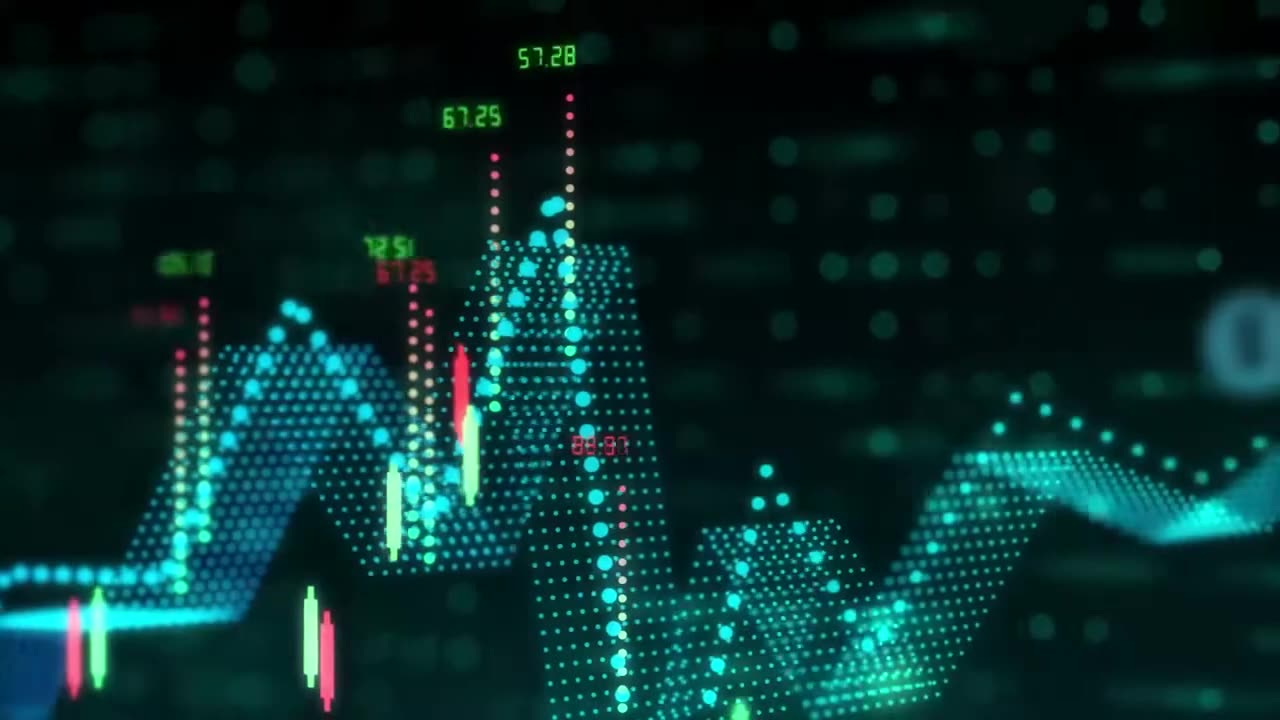 Financial Background Video Data Visuals - High Resolution