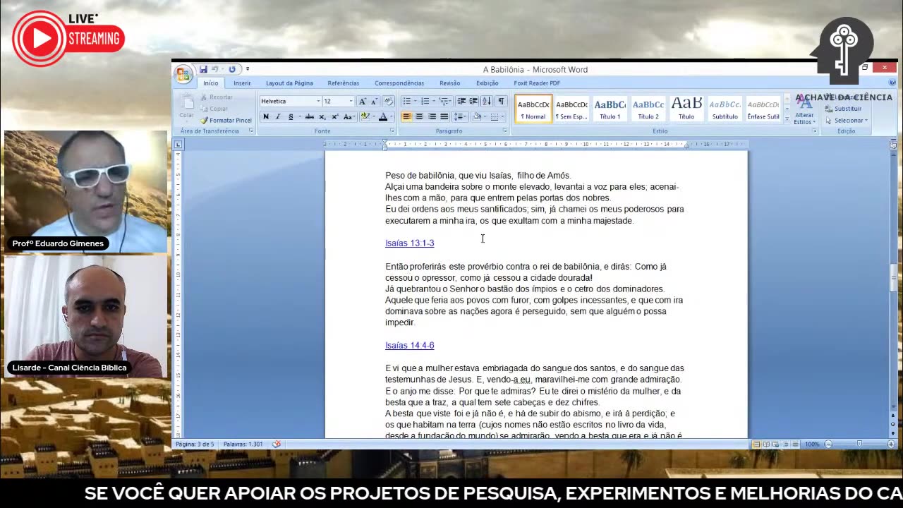 A Chave da Ciência - vYVm9Ev7CPs - ACDC LIVE Com Lisarde Nascimento A BABILÔNIA NOS DIAS DE HOJE