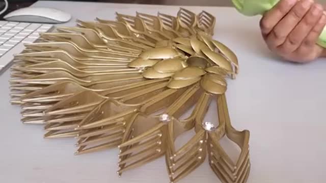 DIY disposable plastic fork & spoon /Home decor
