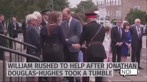 Prince William & Kate Guard Fell Down Behind Them