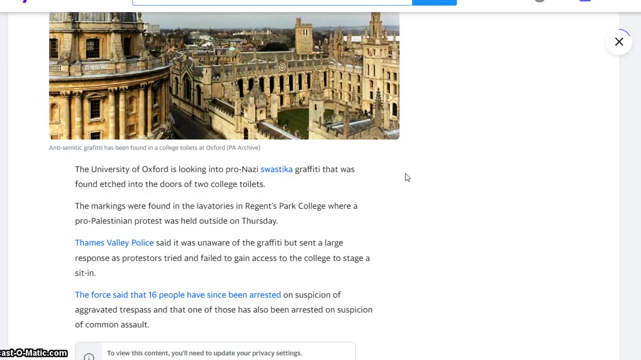 Swastikas in Oxford toilets