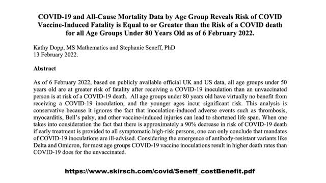 If under 18, you are 51 times more likely to die from vaccine than Covid