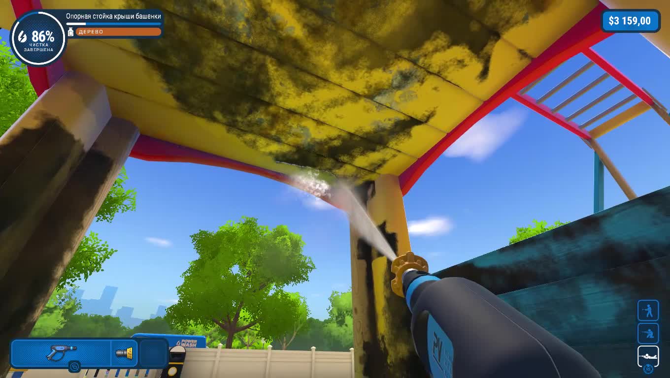 Complete cleaning of the playground in Power wash simulator part 3.
