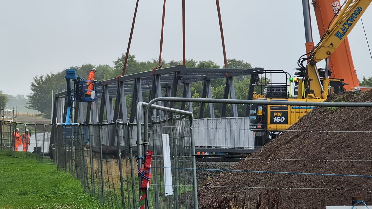 The railway has returned to Levenmouth Scotland With help from Global Crane Services Scotland