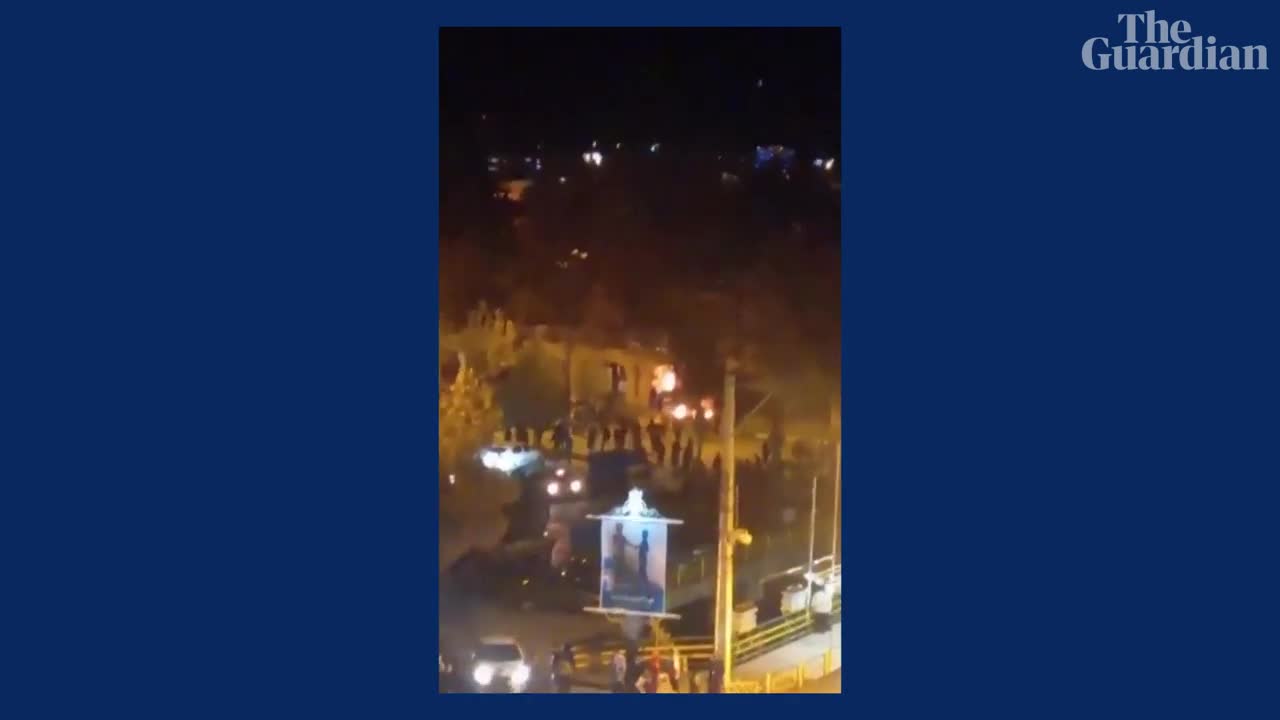 Iran protests: footage appears to show late ayatollah's ancestral house on fire