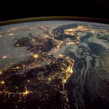 Earth at night viewed from space