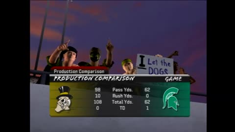 NCAA Football08 (Ps2) Michigan State vs Wake Forest Part3