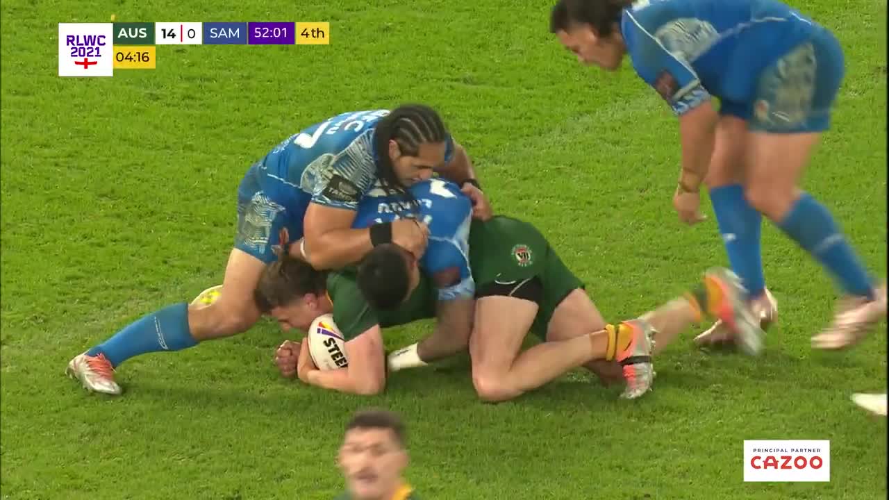 Australia meet Samoa in Rugby League World Cup final _ Cazoo RLWC2021 Match Highlights