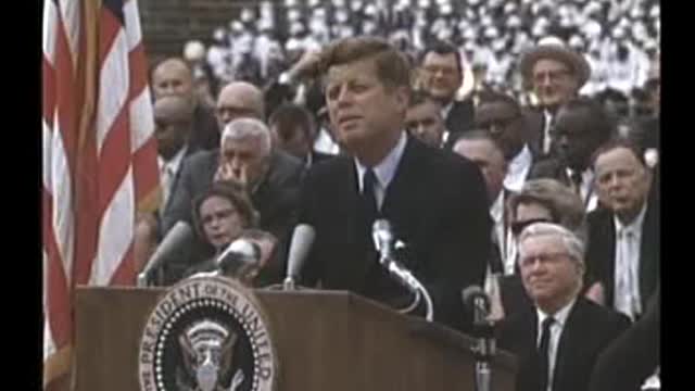 JOHN F. KENNEDY Moon Speech - Rice Stadium Houston TX 9 12 1962