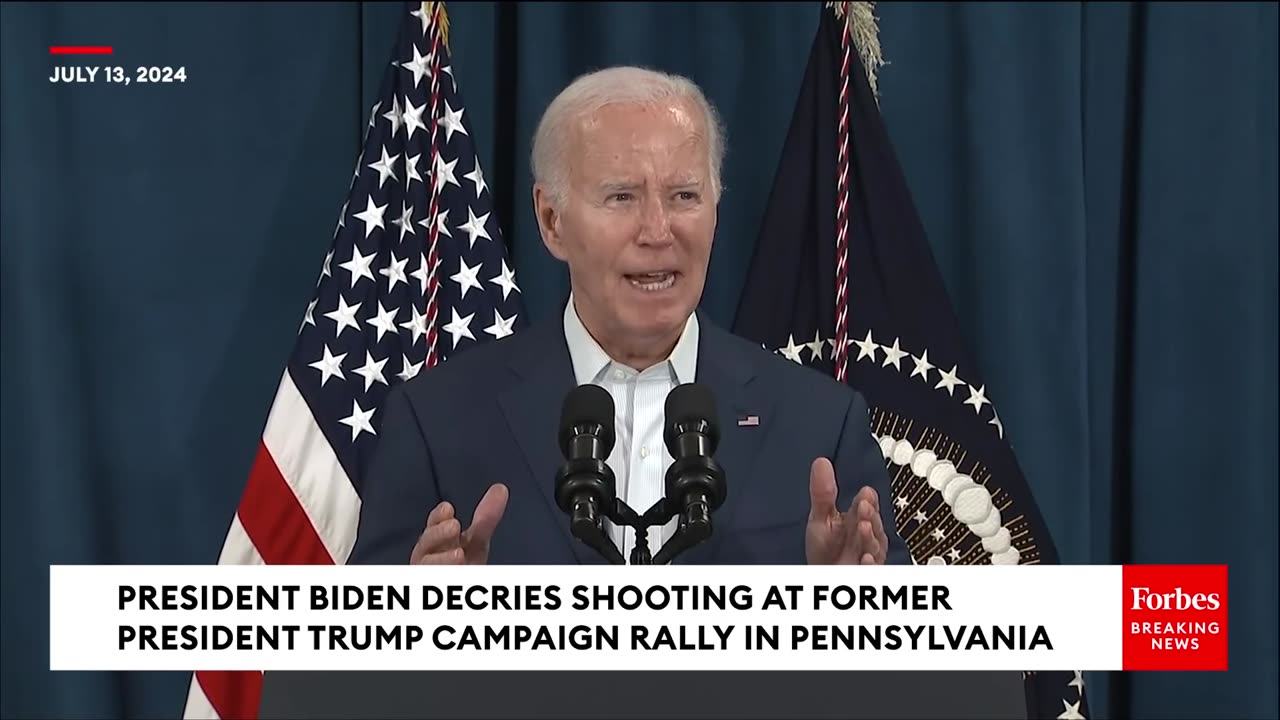 BREAKING NEWS- Biden Says He'll Speak To Trump Following Pennsylvania Rally Shooting - FULL REMARKS