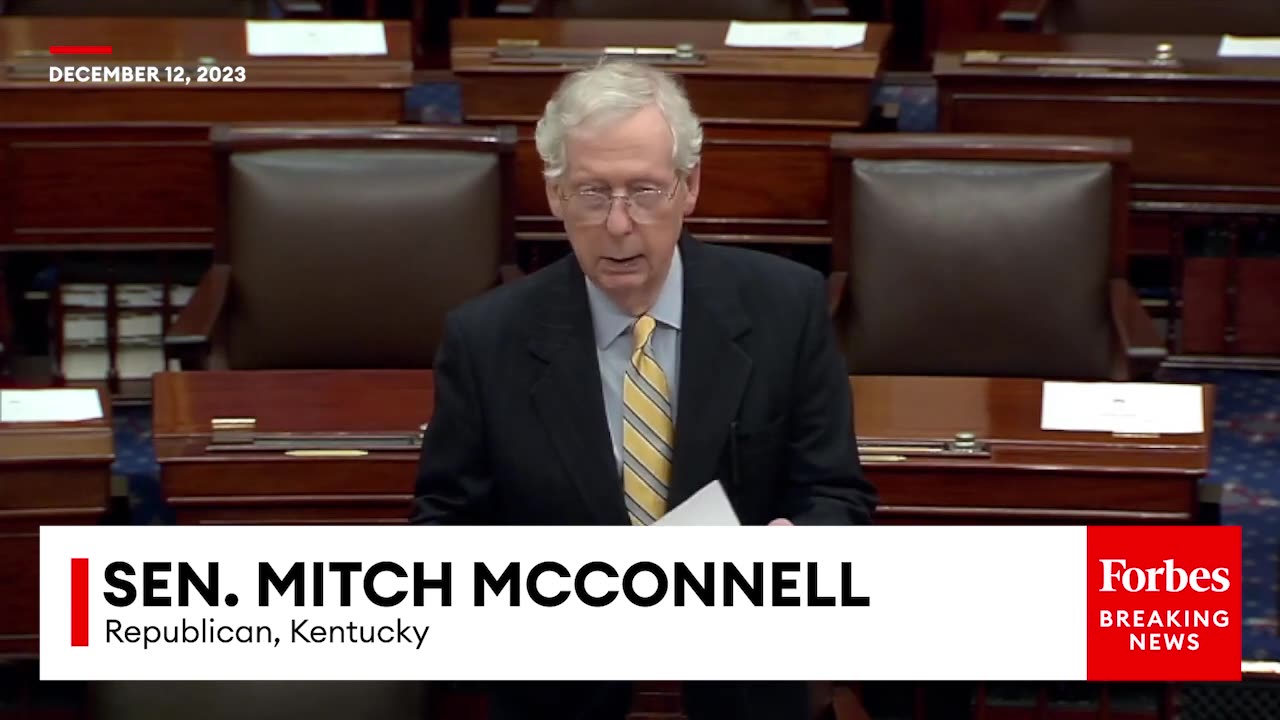 'Our Support For Ukraine And Israel Is Rock Solid'- Mitch McConnell Praises Increased Foreign Aid