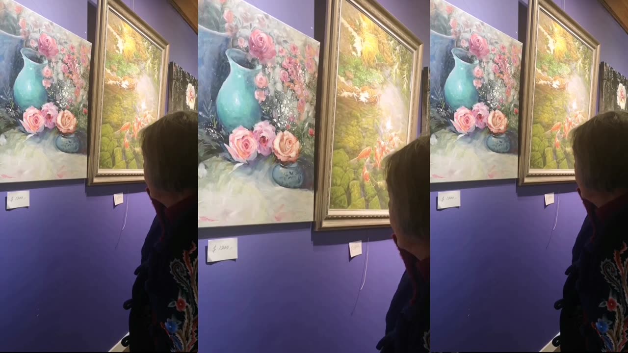 母亲参加华人艺术展活动11/12,2023