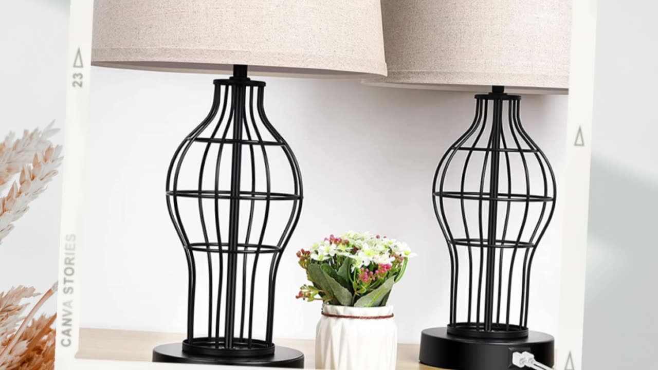 Table Lamp for Living Room, Bedroom,