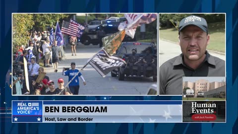 POLICE BARRICADING TRUMP SUPPORTERS AT FULTON COUNTY JAIL