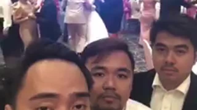 Single people attending party