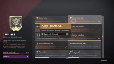 Easy Glorious Title Without Platinum Division - Crucible Seal - No Competitive Or Placeme